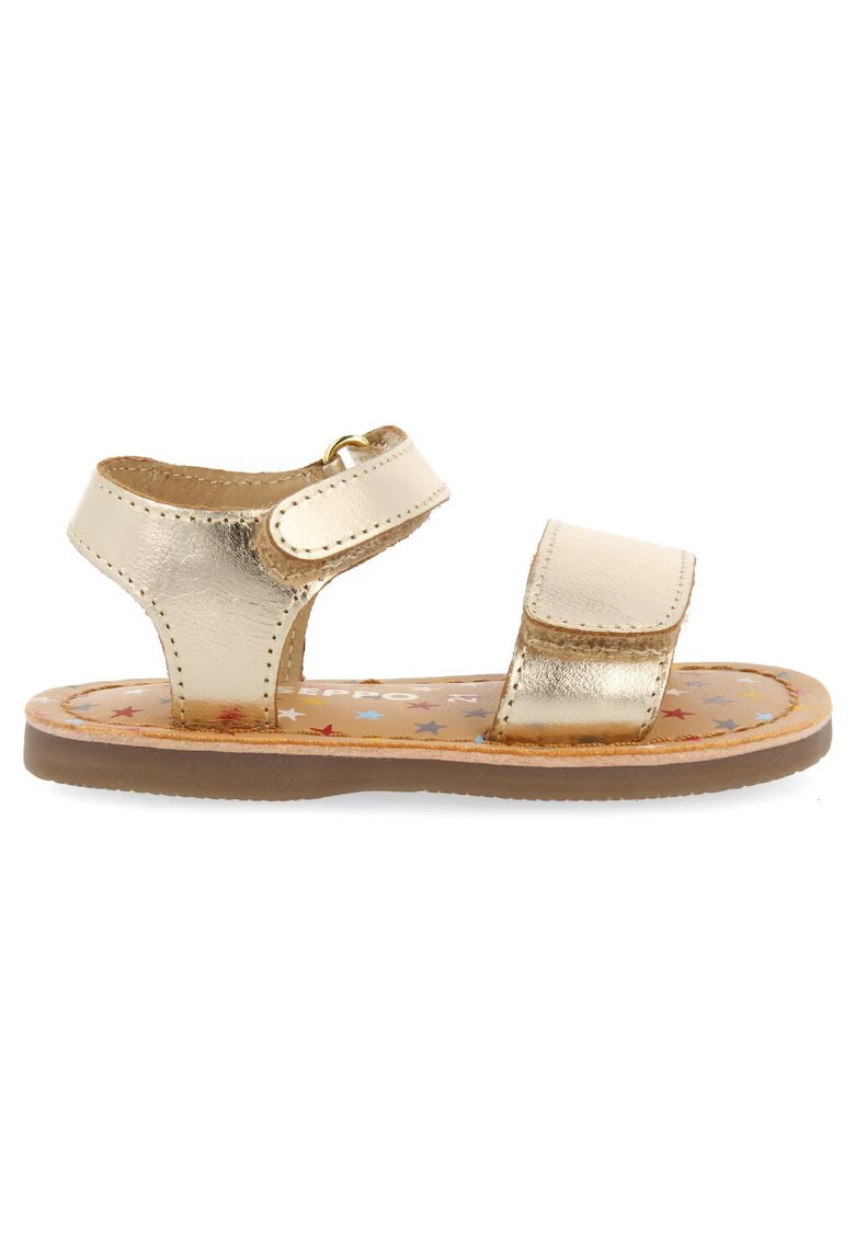 Gioseppo Sandale de piele cu velcro Himare - Auriu