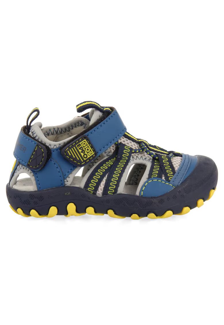 Gioseppo Sandale de piele ecologica cu aspect contrastant CURVELO 27699 - Gri/Albastru