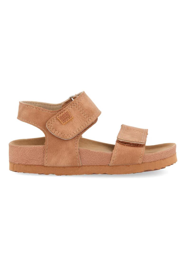 Gioseppo Sandale de piele ecologica cu velcro Tredegar - Maro nisip