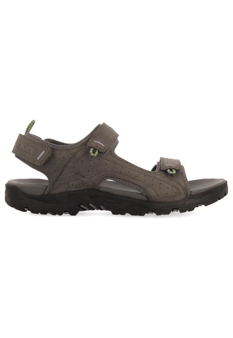 Gioseppo Sandale de piele ecologica si material textil cu velcro - Maro taupe
