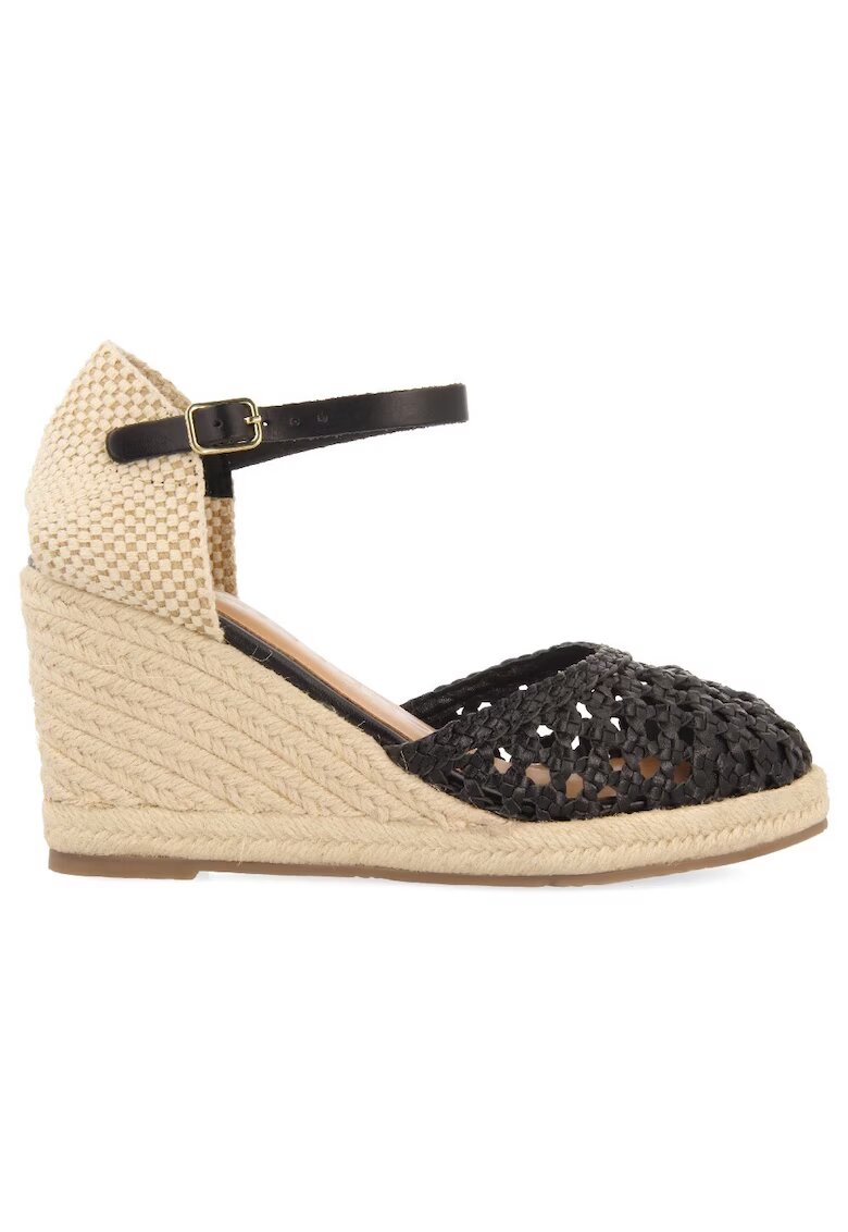 Gioseppo Sandale-espadrile wedge Serignan 28415 - Negru