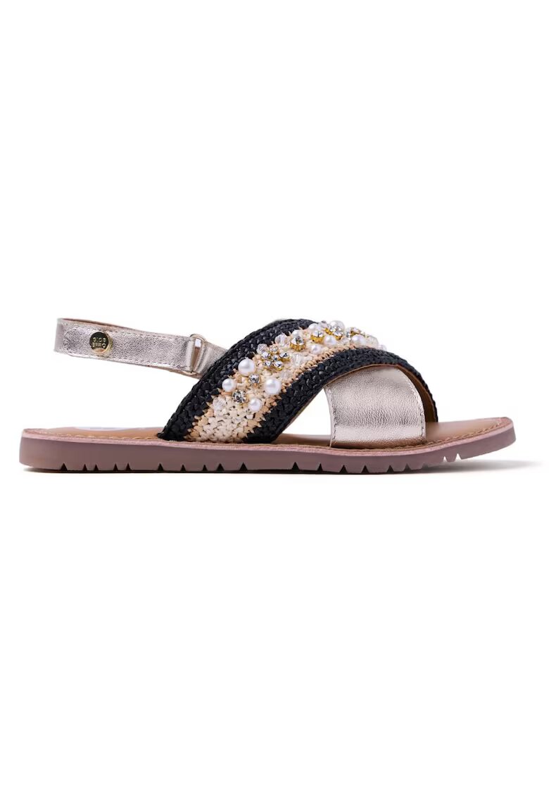 Gioseppo Sandale slingback din piele Barto - Auriu
