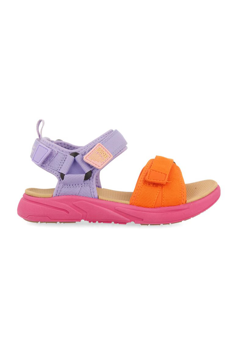 Gioseppo Sandale uni cu velcro - Portocaliu mandarina/Lila