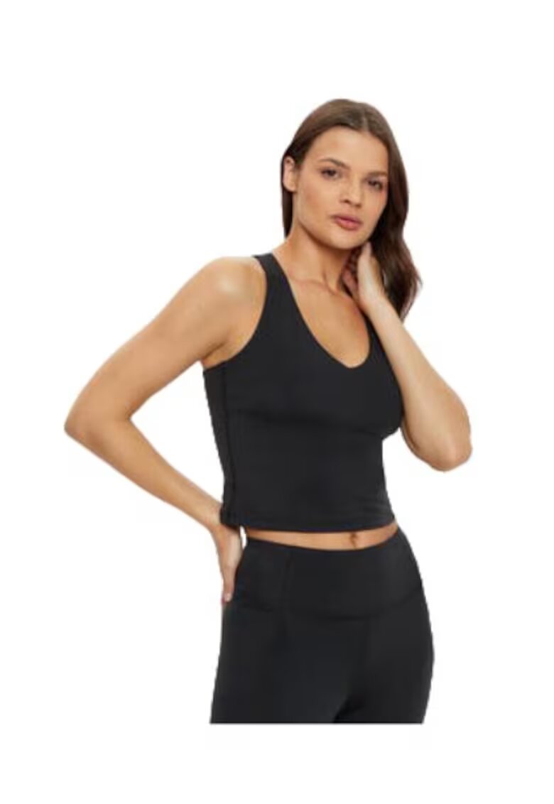 Girlfriend Collective Top dama F7W98T HH5EA - Poliester/Elastan - Negru