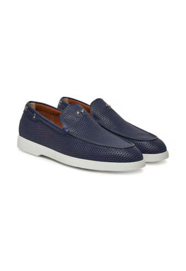 Giuseppe Zanotti Mocasini barbati - piele naturala - bleumarin