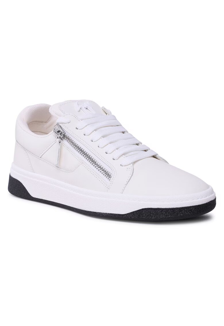 Giuseppe Zanotti Tenisi barbati - piele naturala - alb