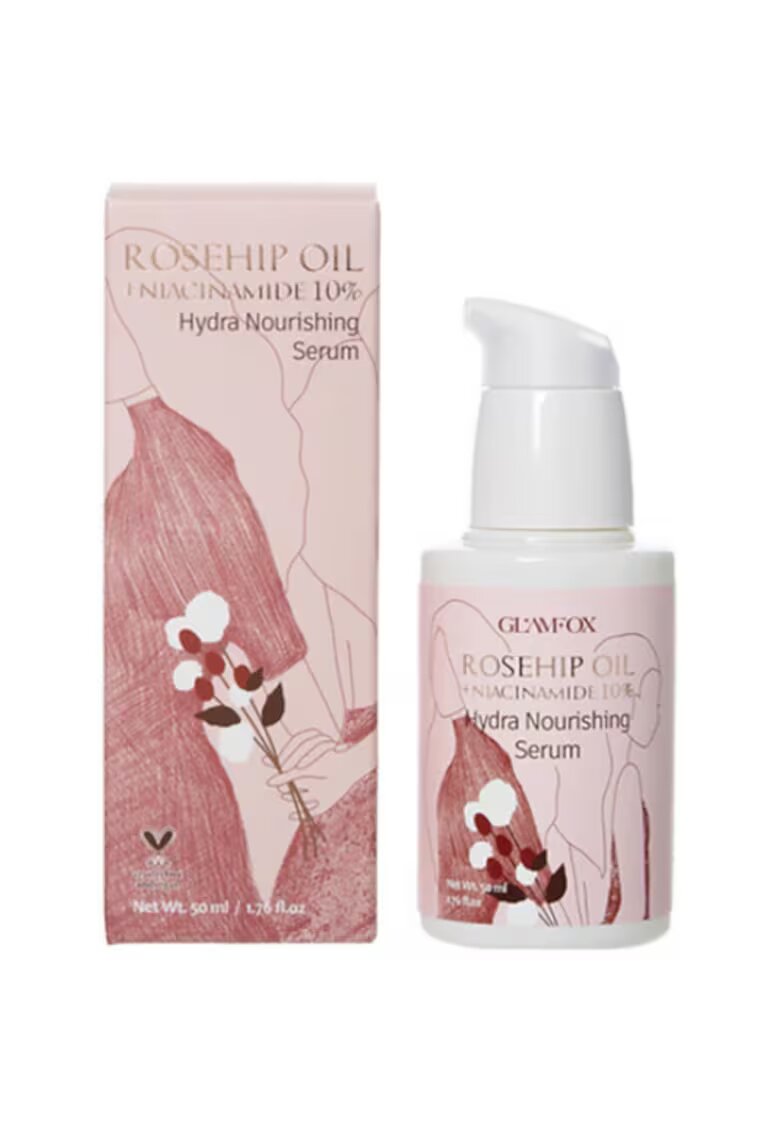 GLAMFOX Serum hranitor cu niacinamide si ulei de macese - 50 ml