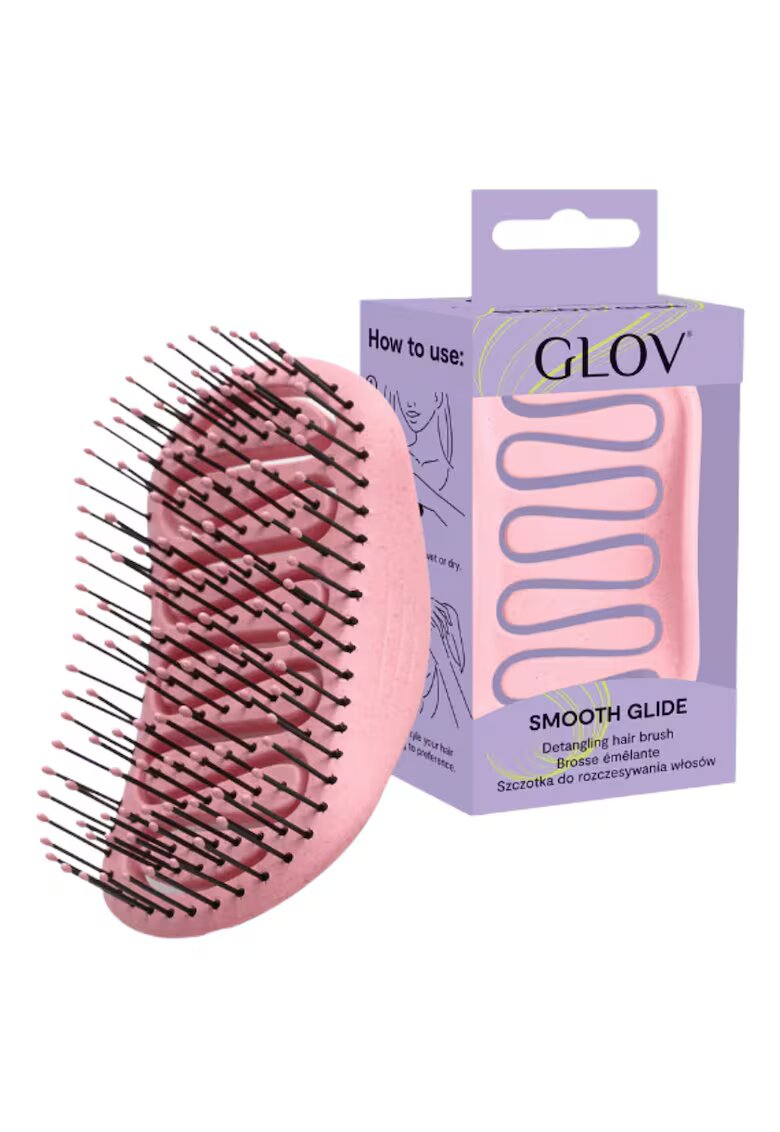 GLOV Perie de descurcare Smooth Glide - 1 buc - perie de par din paie de grau
