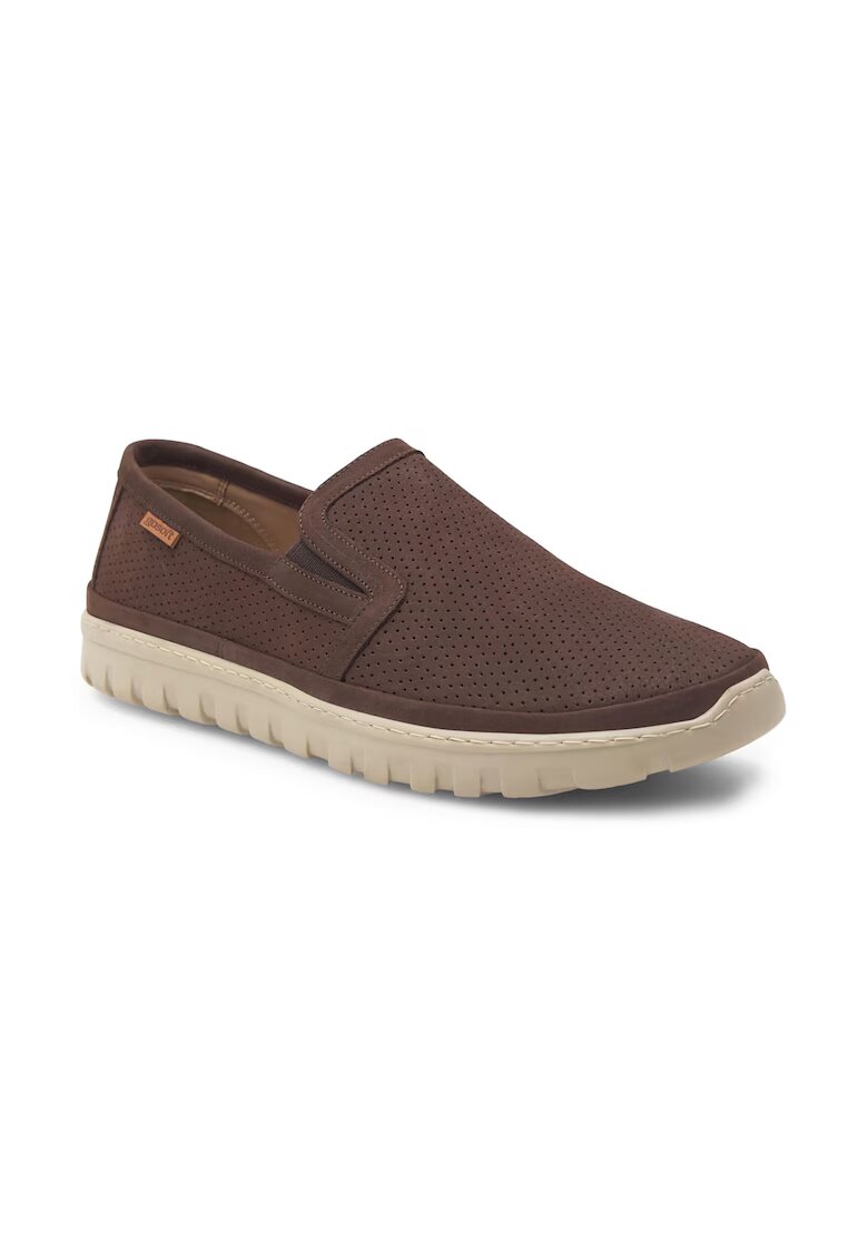 Go Soft Pantofi barbati - 470564 - Piele nabuc - Maro