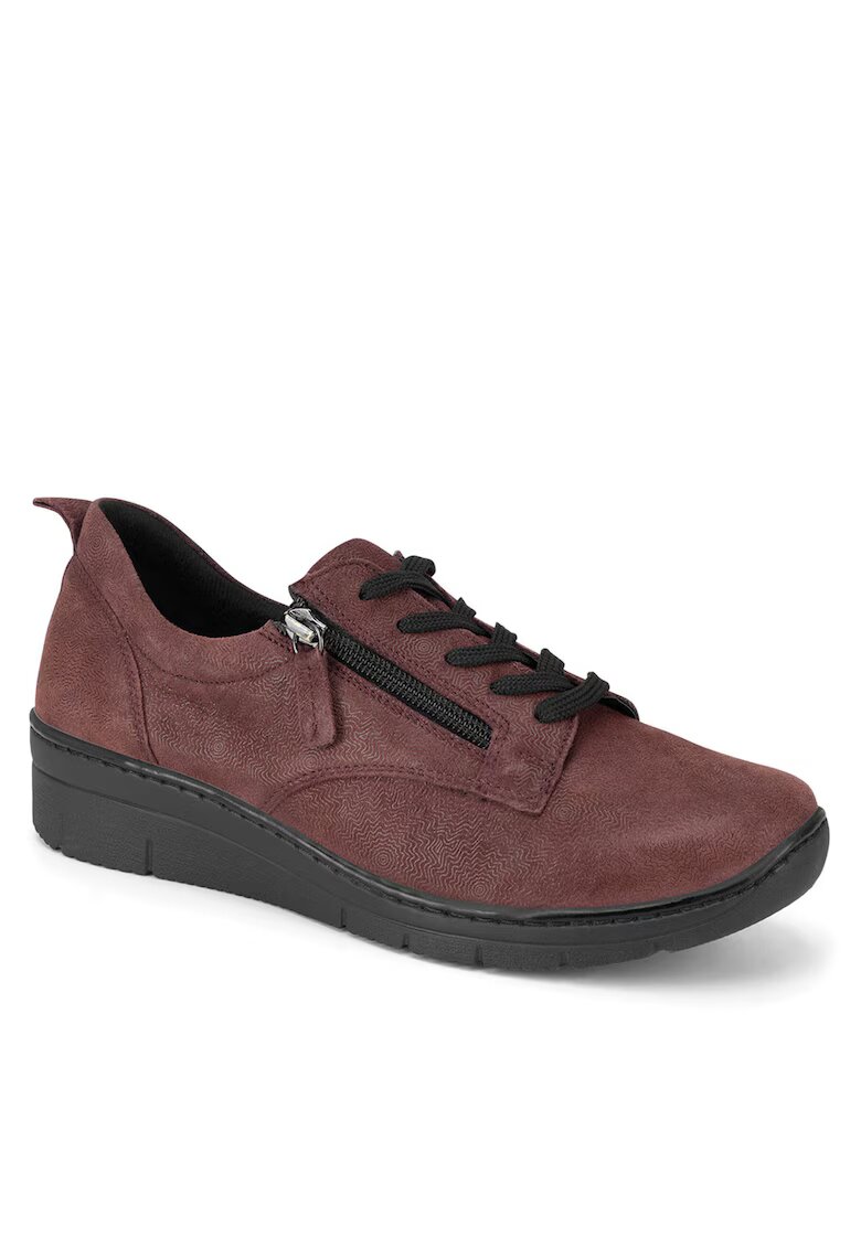 Go Soft Pantofi dama bordo - piele naturala - model WI23-REBECA-21