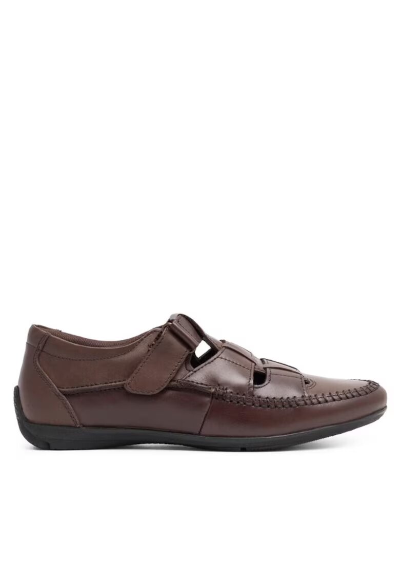 Go Soft Sandale barbati - Piele naturala - Maro - Maro