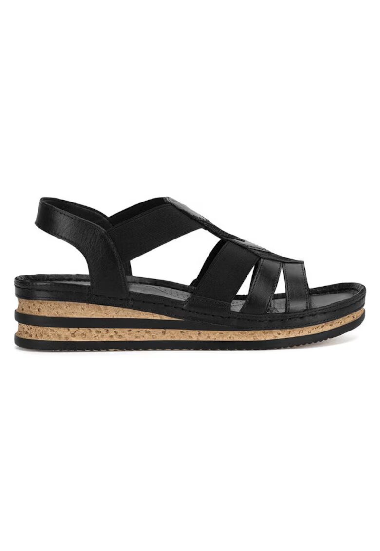 Go Soft Sandale dama - 89096 - Piele naturala - Textil - Negru