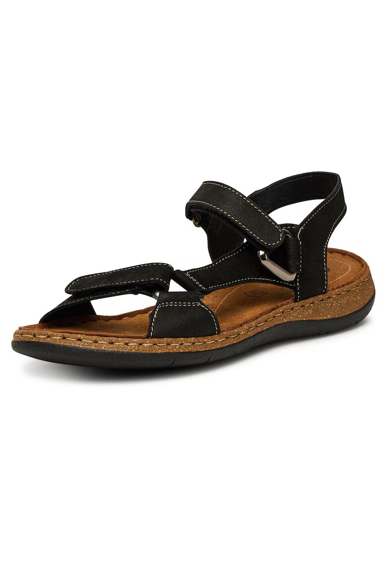 Go Soft Sandale dama piele naturala - Negru/Maro