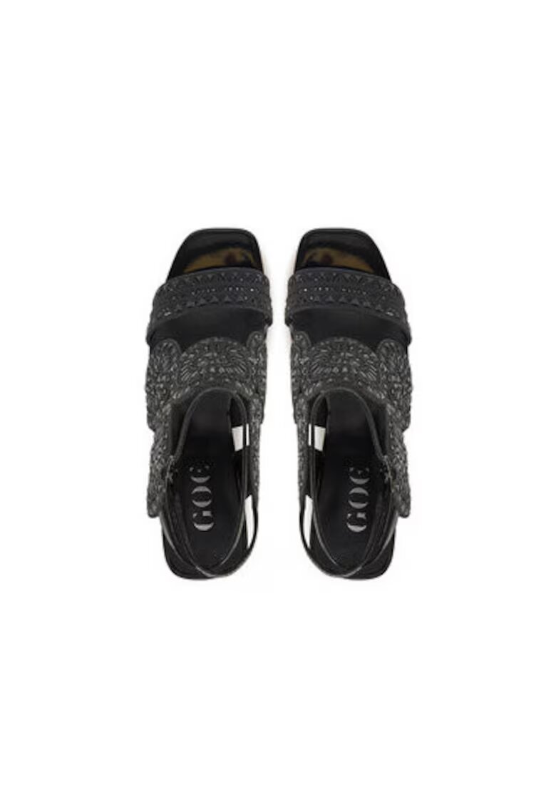 GOE Sandale dama - RR2N4232 - Piele naturala - Negru