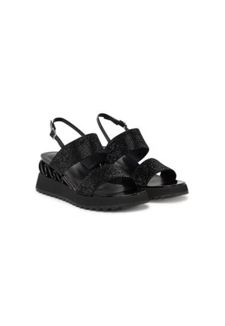 GOE Sandale dama - RR2N4255 - Piele naturala - Negru