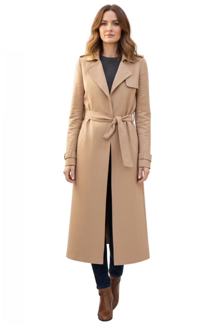 GoldSilver Trenci uni cu revere decupate Karen Millen -