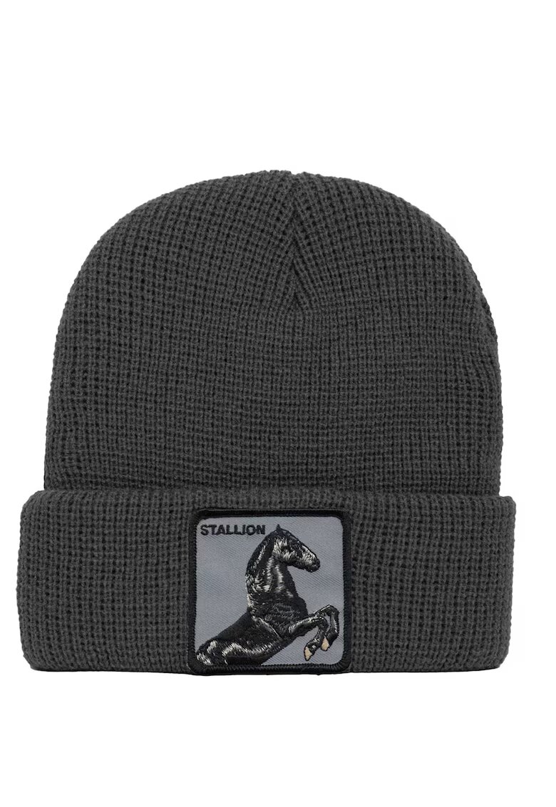 Goorin Bros Caciula unisex din tricot fin cu aplicatie - Gri