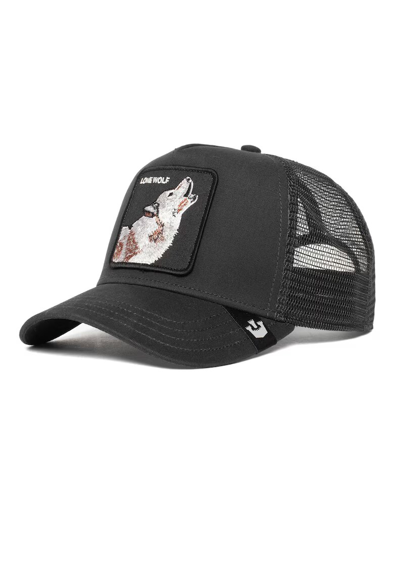 Goorin Bros Sapca trucker unisex cu aplicatie brodata - Negru/Maro