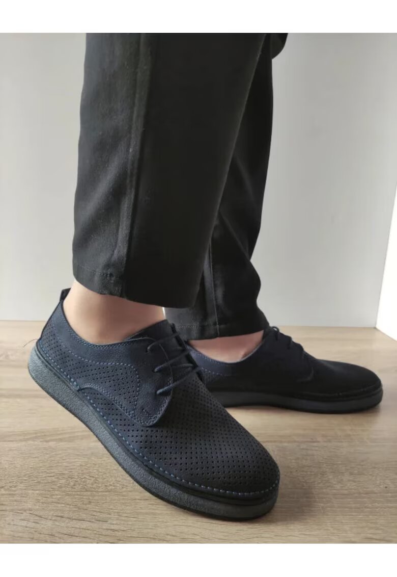 GORETTI Pantofi Casual Perforati Barbati B69-321 Bleumarin - Albastru - Albastru