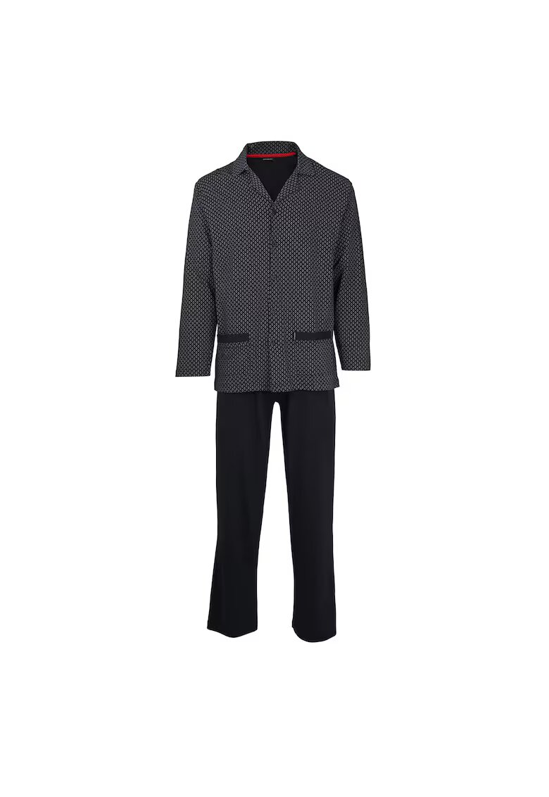 GOTZBURG Pijama lunga de bumbac - Albastru