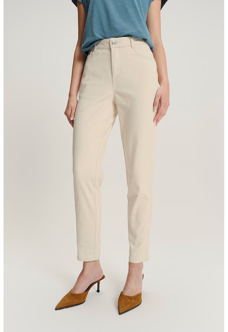 GreenPoint Blugi crop slim fit - Crem