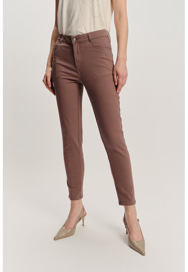 GreenPoint Blugi crop slim fit - Maro
