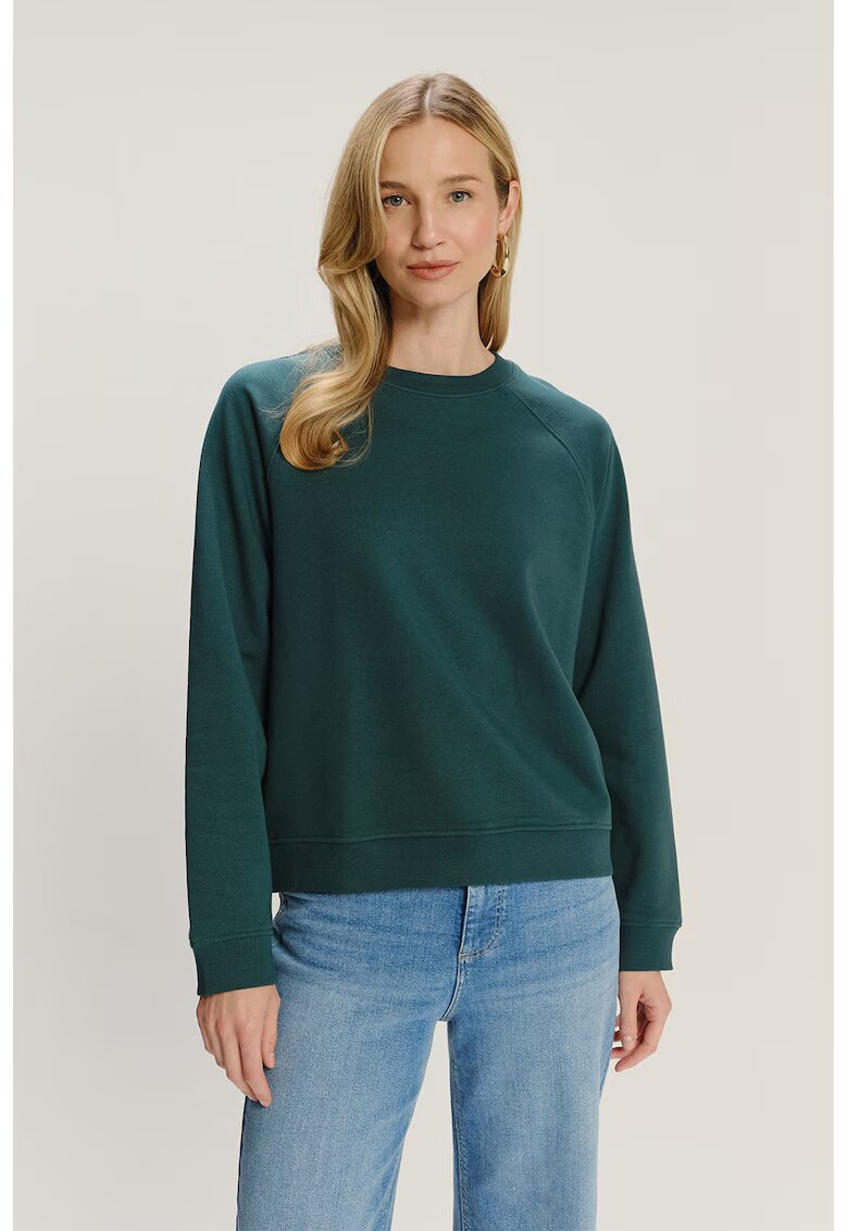 GreenPoint Bluza de trening lejera cu maneci raglan - Verde englez