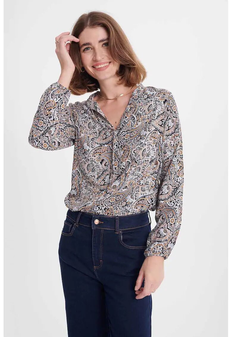 GreenPoint Bluza-tunica cu model paisley - Multicolor