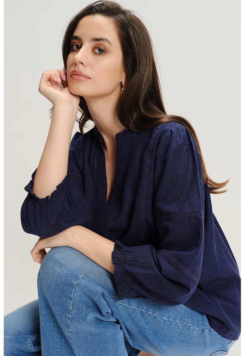 GreenPoint Bluza-tunica lejera - Bleumarin