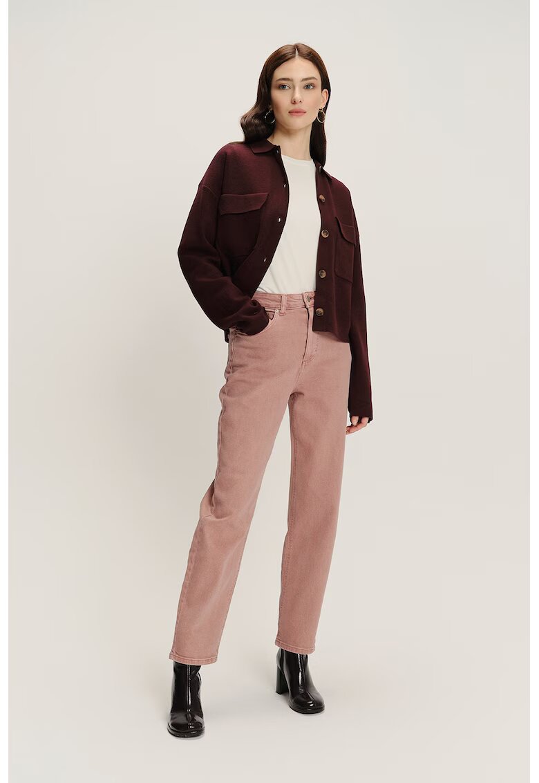 GreenPoint Cardigan lejer din amestec de modal - Visiniu