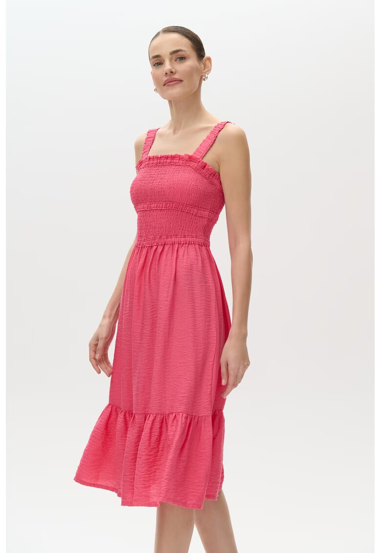 GreenPoint Rochie uni evazata - Coral