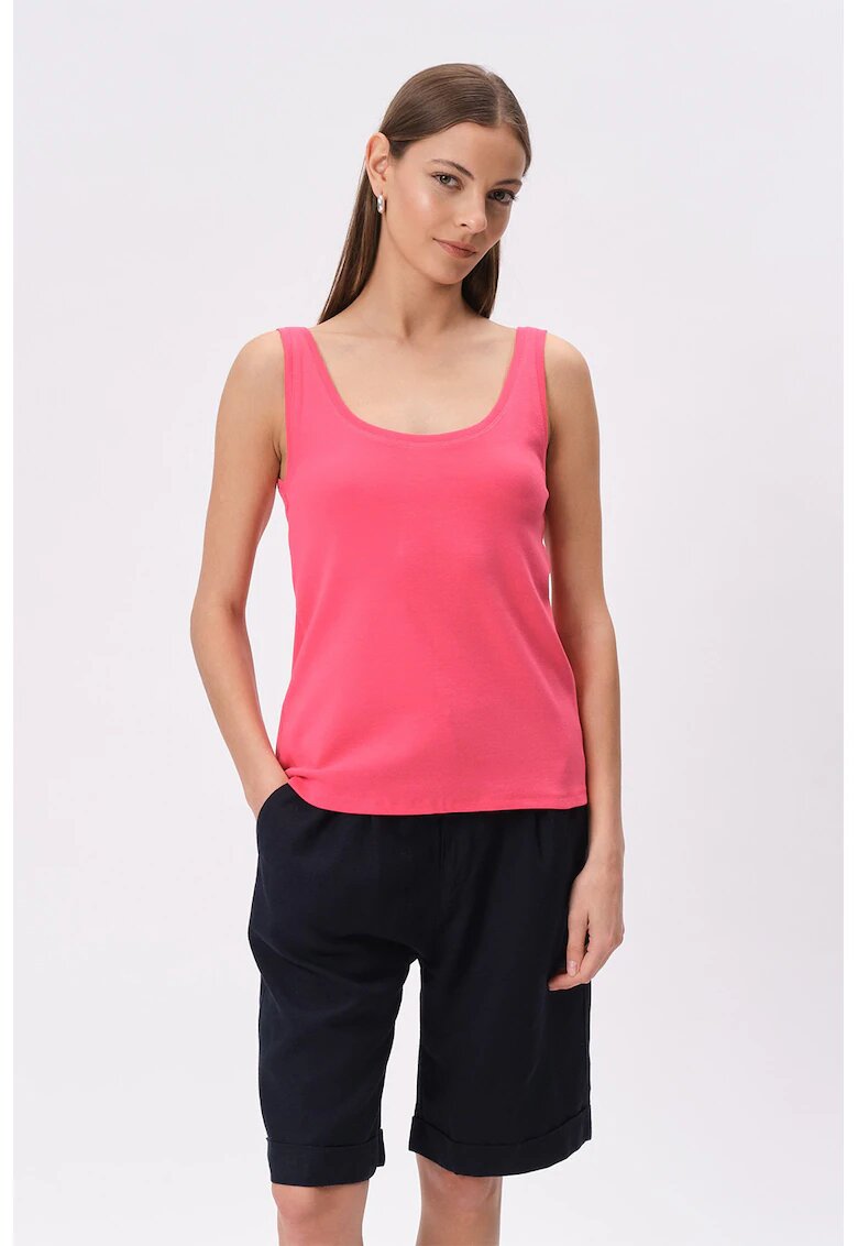 GreenPoint Top cu decolteu amplu - Fucsia