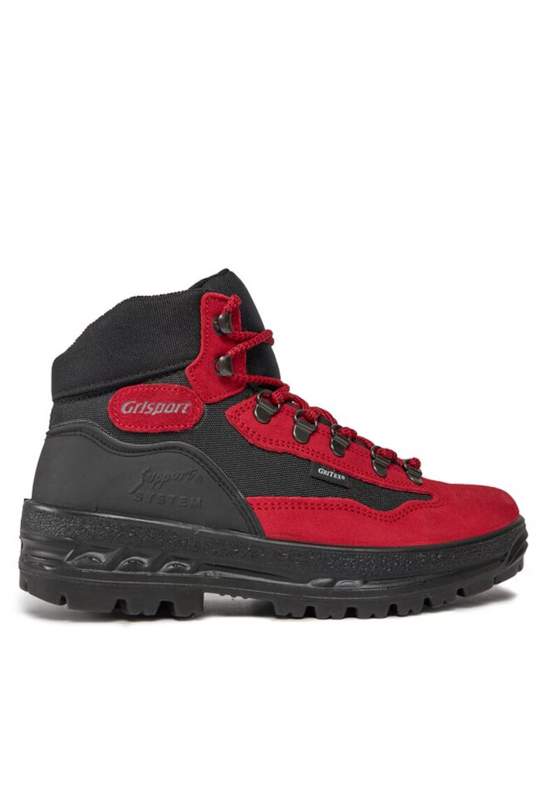 Grisport Ghete si bocanci sport dama 302936076 - Piele intoarsa - Rosu/Negru