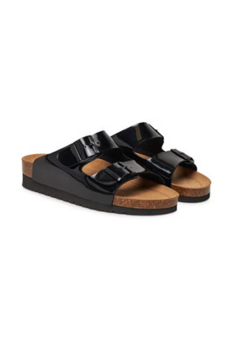 Gruenland Papuci dama - Grunland - piele ecologica - Negru