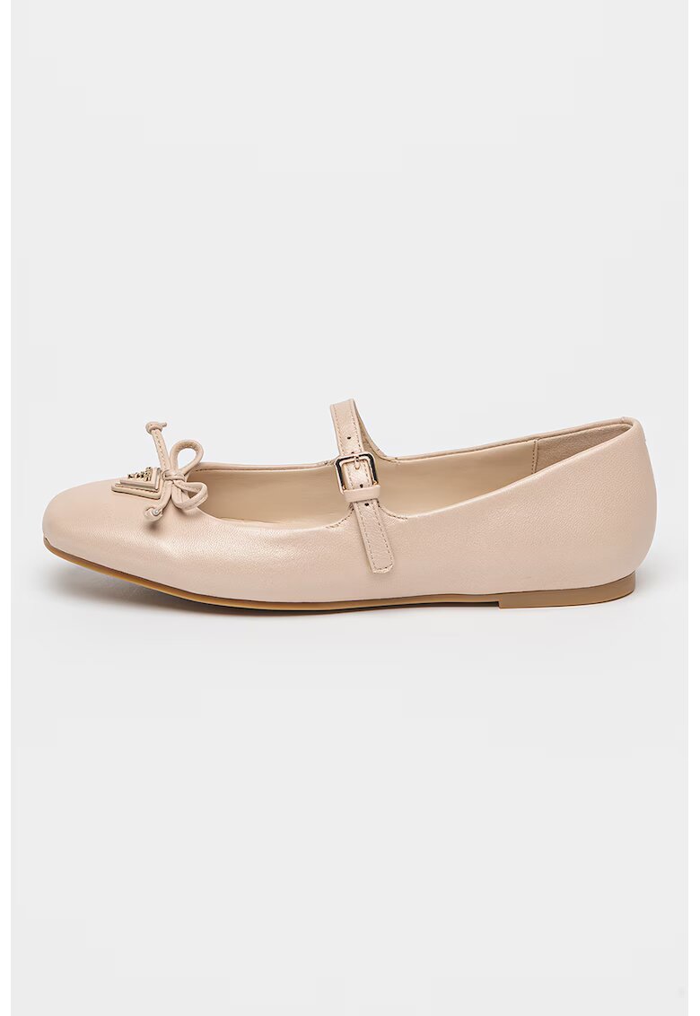 GUESS Balerini Mary Jane de piele ecologica - Auriu/Bej