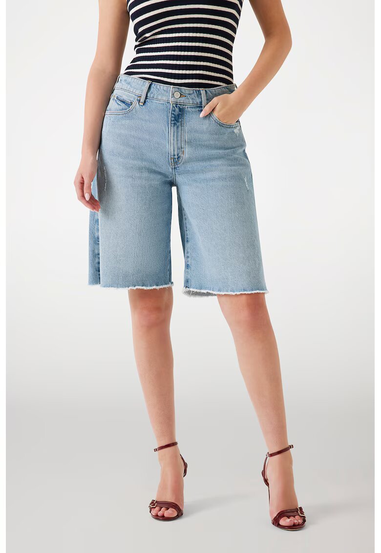 GUESS Bermude din denim cu terminatii franjurate