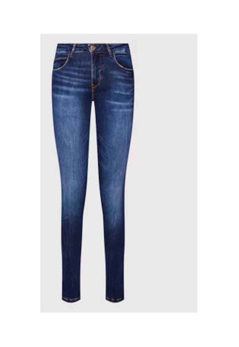 GUESS Blugi cu 5 buzunare si aspect decolorat