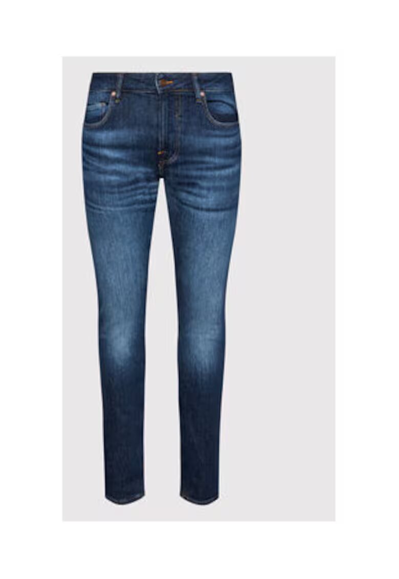 GUESS Blugi cu aspect decolorat si talie medie