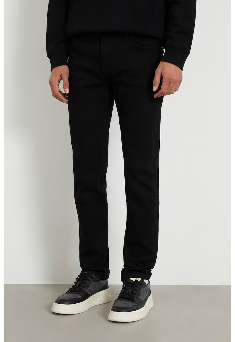 GUESS Blugi cu croiala dreapta si 5 buzunare Angels - Negru