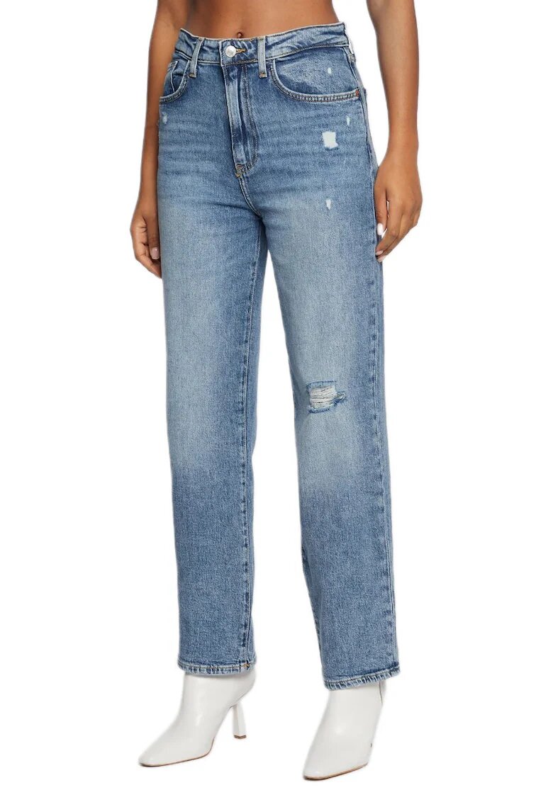 GUESS Blugi dama Bumbac - Albastru - Albastru