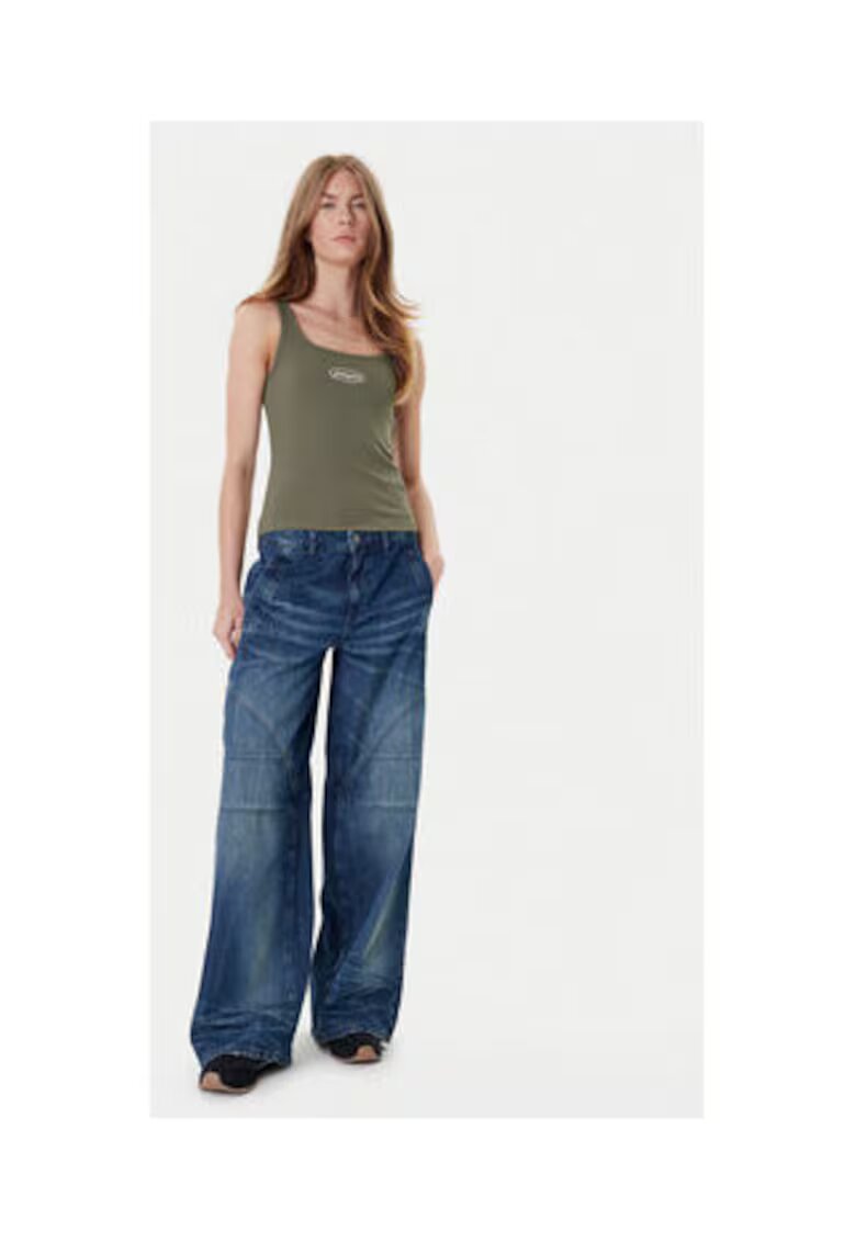 GUESS Blugi de bumbac cu croiala ampla