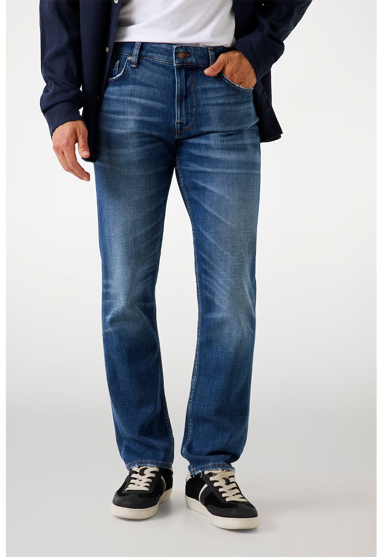GUESS Blugi din denim cu croiala dreapta si aspect decolorat