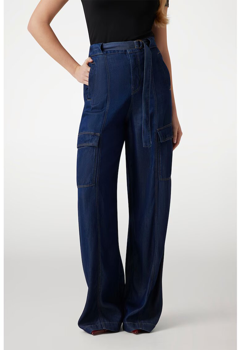 GUESS Blugi din lyocell cu croiala ampla - Bleumarin