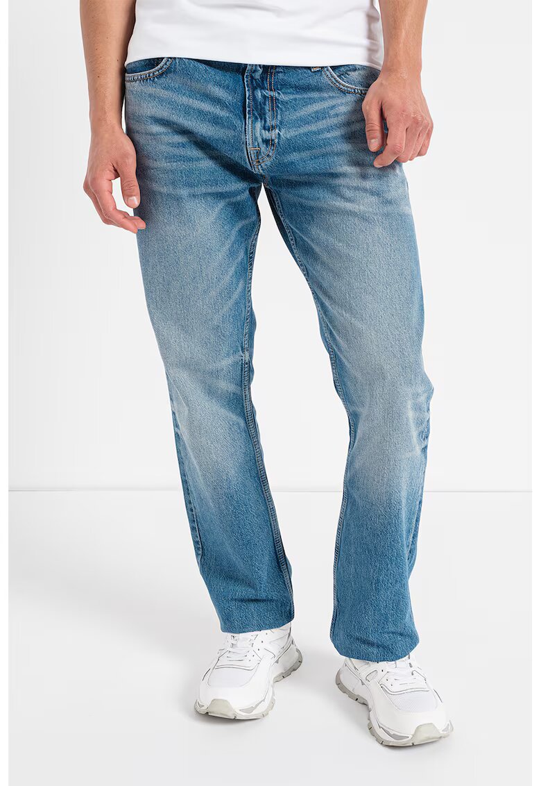 GUESS Blugi drepti cu aspect decolorat Rodeo - Albastru