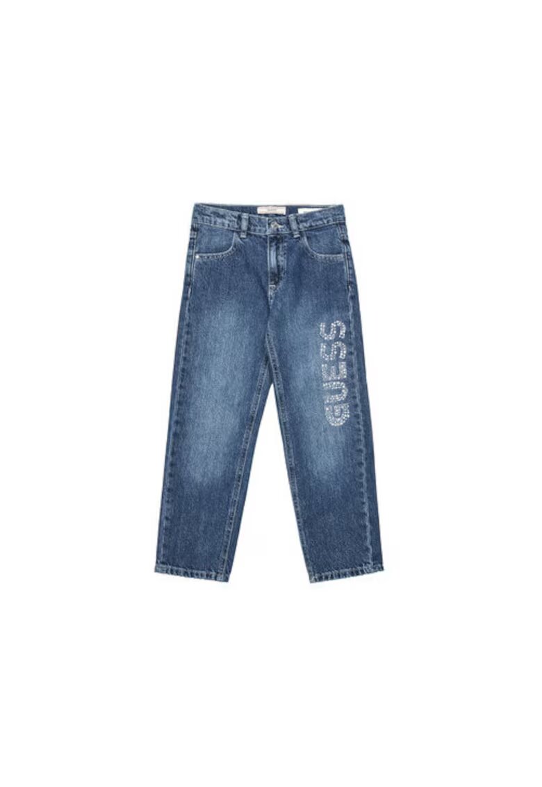 GUESS Blugi regular fit cu logo din strasuri