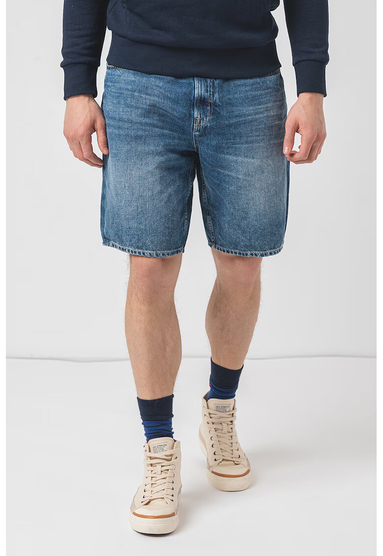 GUESS Blugi scurti cu aspect decolorat Rodeo - Bleumarin
