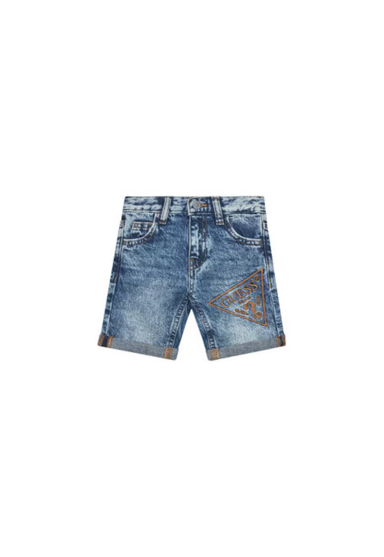 GUESS Blugi scurti cu logo brodat