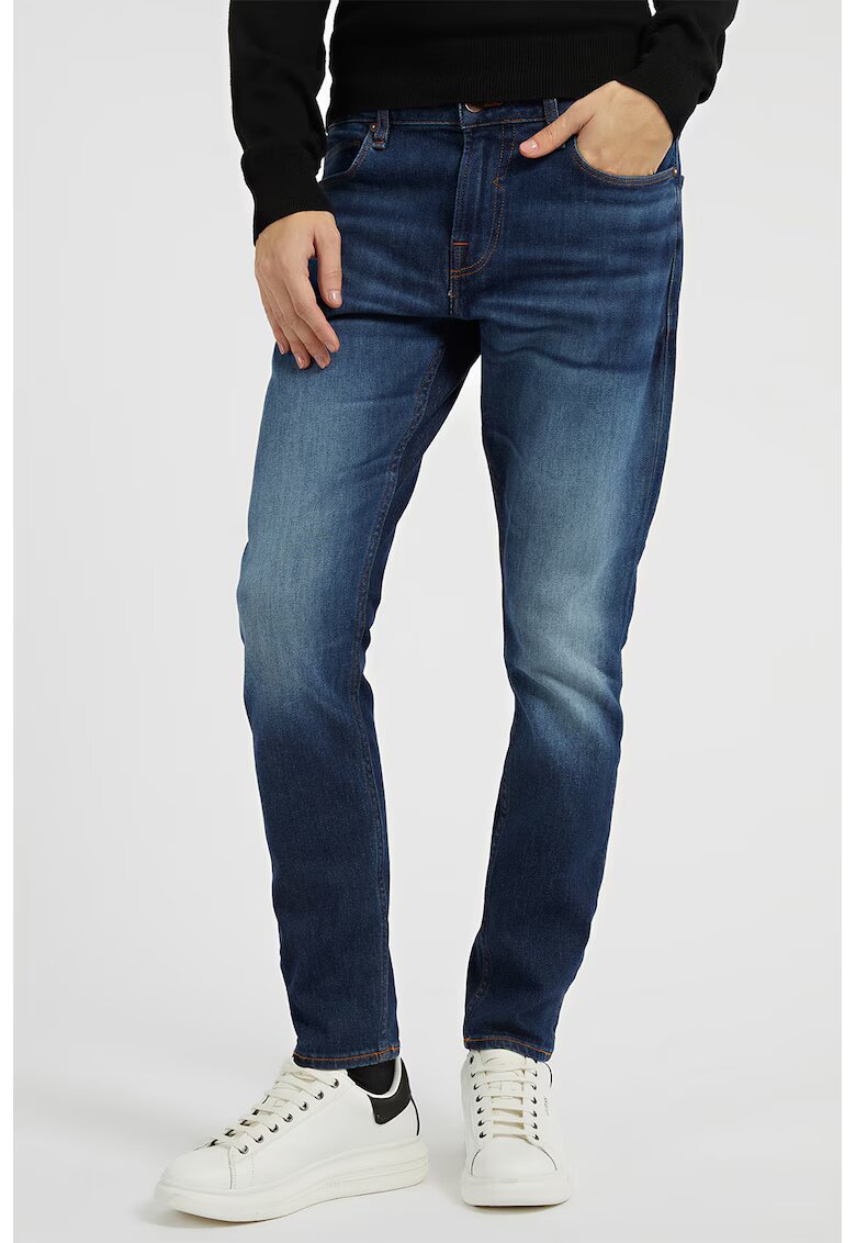GUESS Blugi skinny Chris - Bleumarin