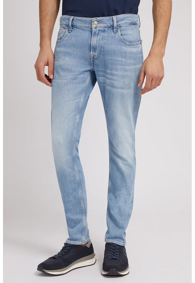 GUESS Blugi slim fit cu aspect decolorat Miami - Alb murdar/Albastru deschis