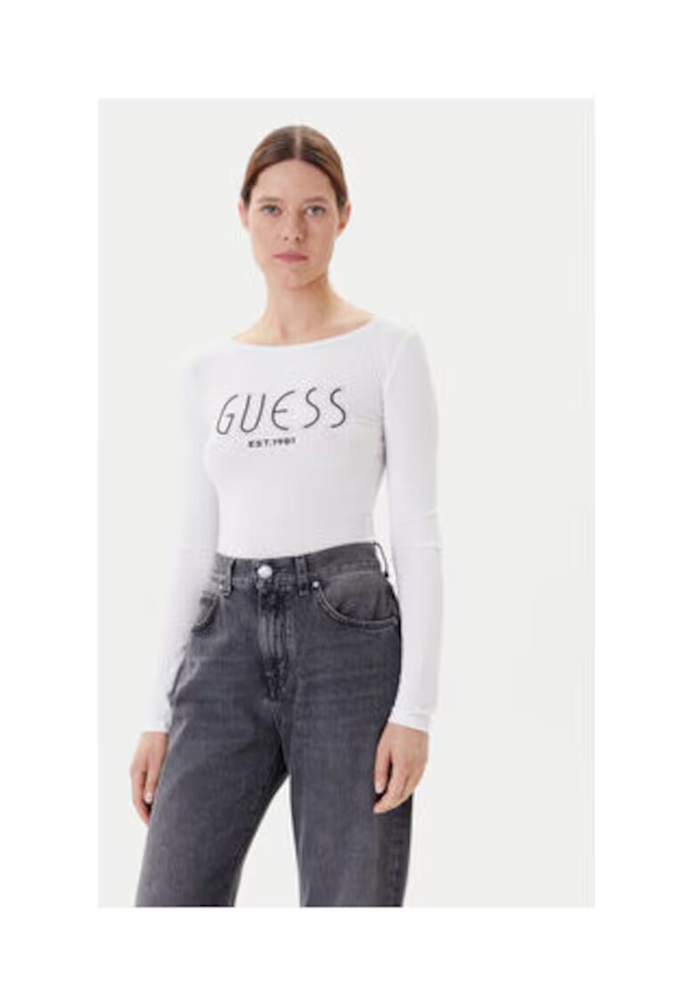GUESS Bluza-body din amestesc de viscoza - Alb